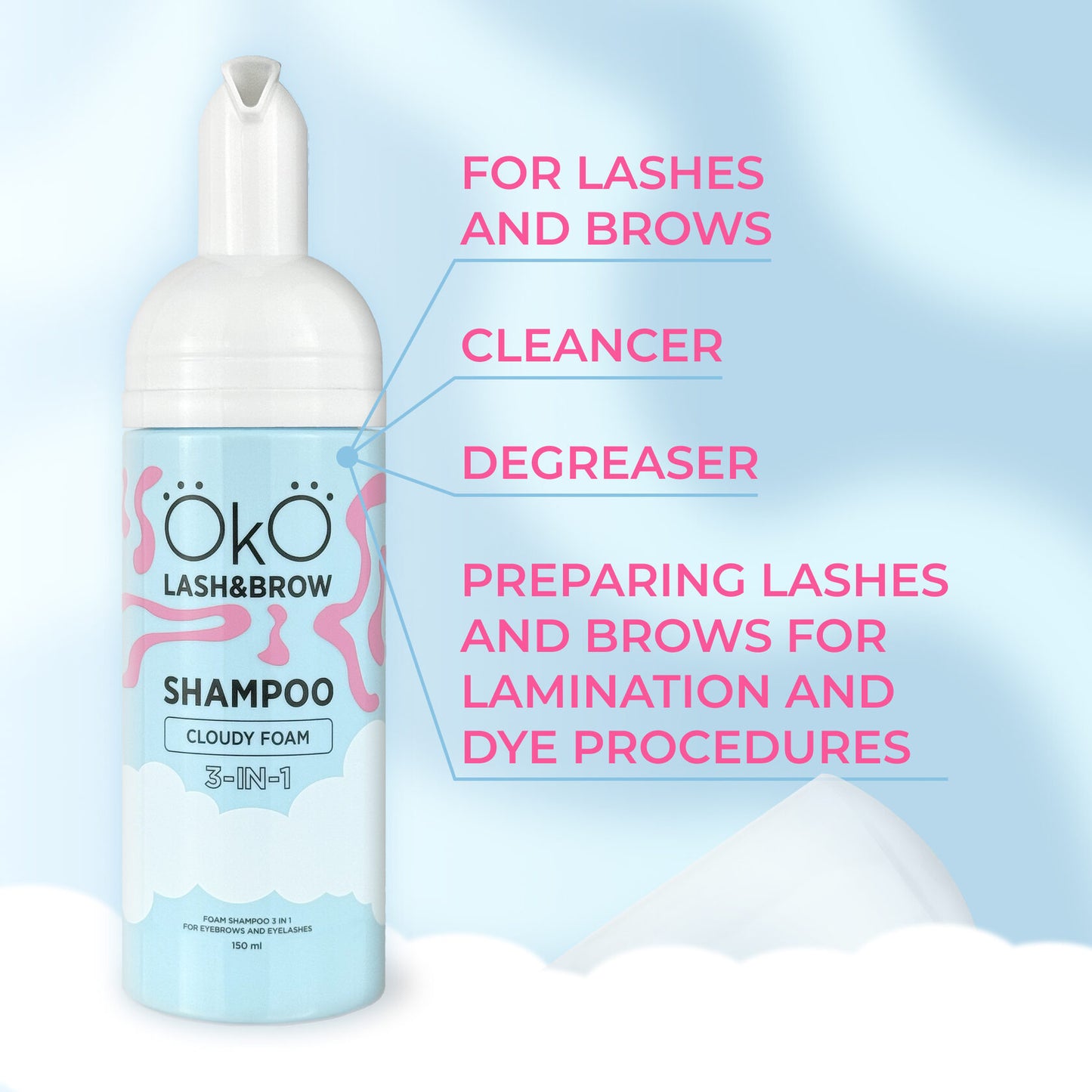 OkO Shampoo Cloudy Foam 3 in 1 , 150 ml