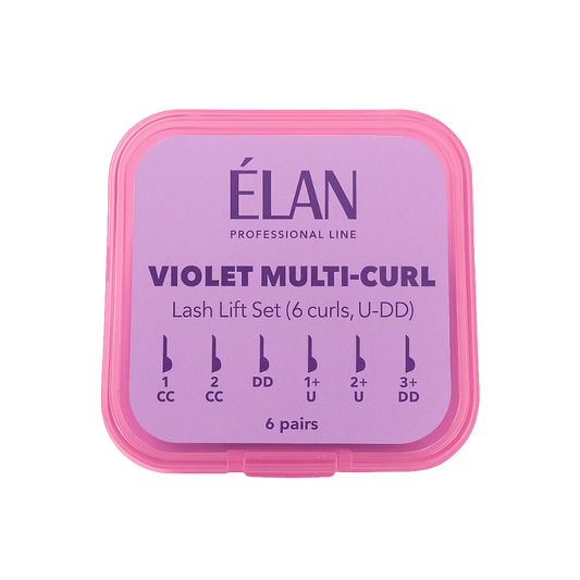 ELAN Lash Lift Silicone Pads Set VIOLET MULTI-CURL with 6 curls U-DD Curls