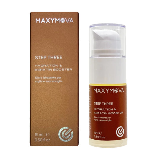 MAXYMOVA Lash and Brow Lamination, STEP THREE HYDRATION AND KERATIN BOOSTER (15ml airless pump),
