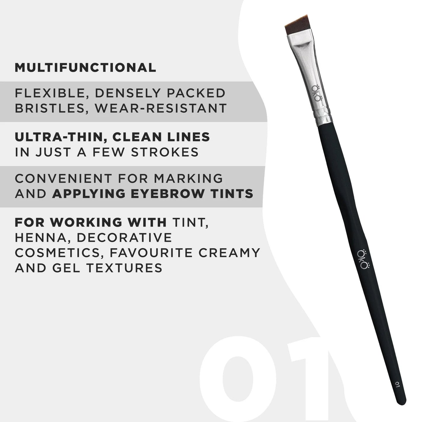 OkO Large Angled Brush #1 BLACK EDITION