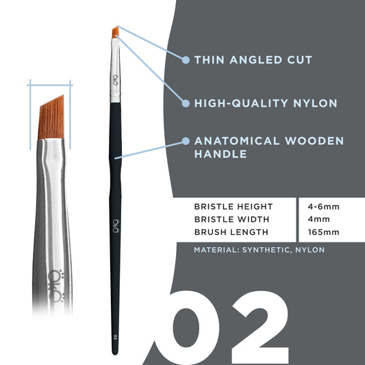 OkO Mini Angled Brush #2 BLACK EDITION