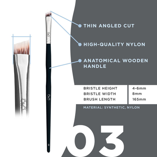 OkO Angled Brush #3 BLACK EDITION