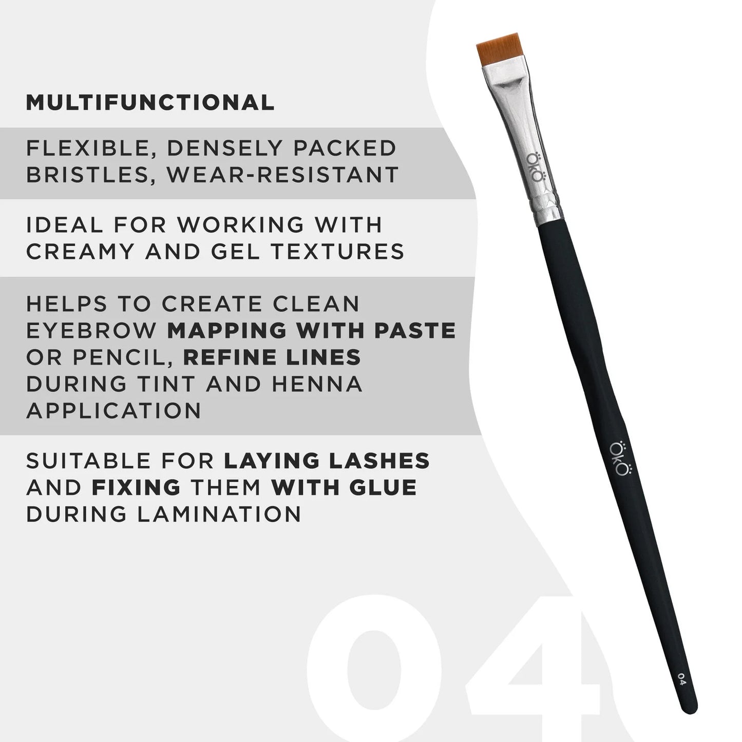 OkO Flat Brush #4 BLACK EDITION