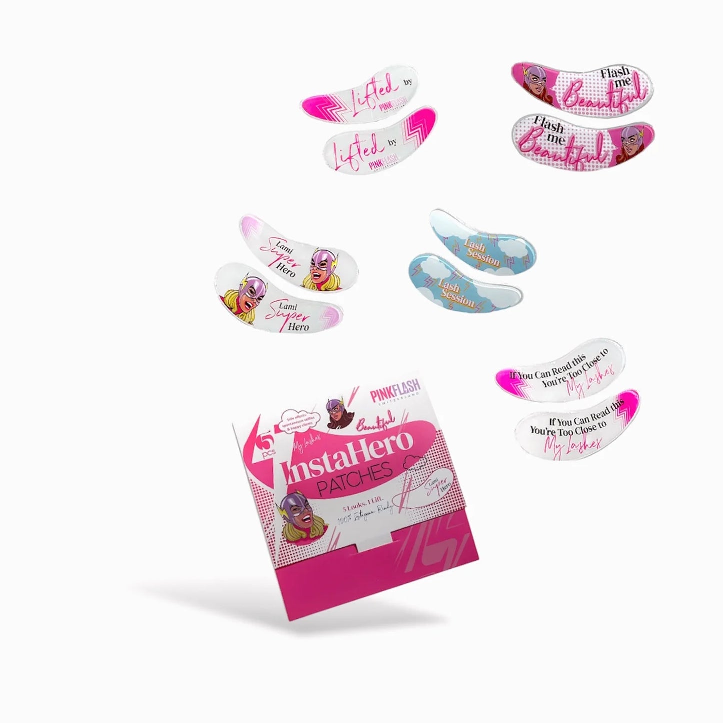 PINK FLASH InstaHero Patches, 5 pairs