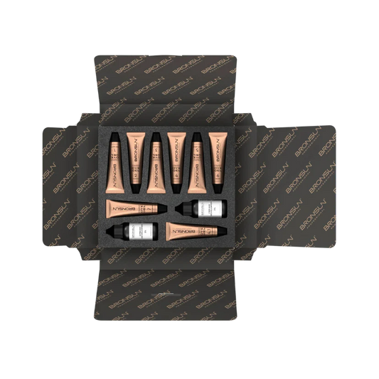 Bronsun New Design Eyelash & Eyebrow Dye (Hybrid Dye) Set with 2 Developers