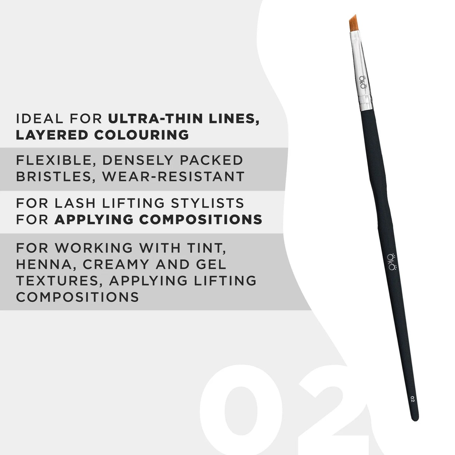 OkO Mini Angled Brush #2 BLACK EDITION