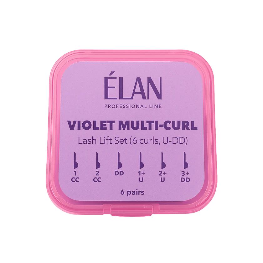 ELAN Lash Lift Silicone Pads Set VIOLET MULTI-CURL with 6 curls U-DD Curls